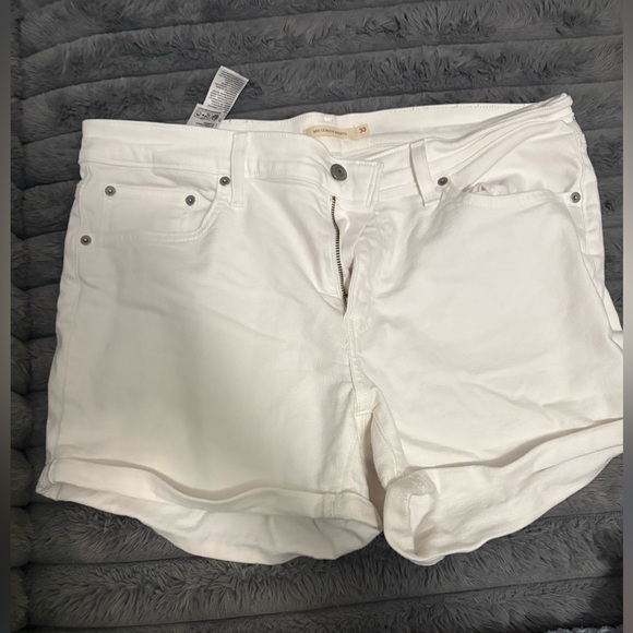 Classic White Jean Shorts for Women - Picture 1 of 3